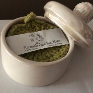 Hand crochet Cotton re-usable face scrubbies
